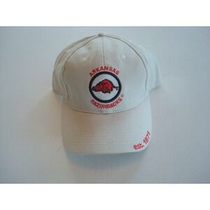 ARKANASAS RAZORBACKS  RARE NEW SCRIPT  STRAPBACK HAT CAP VINTAGE EE4
